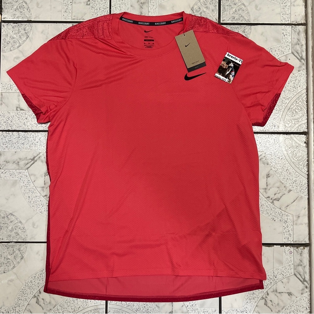 New Nike Dri-Fit Court Slam Tennis Jersey HotPink Shirt Men’s Size XL FQ2018-629